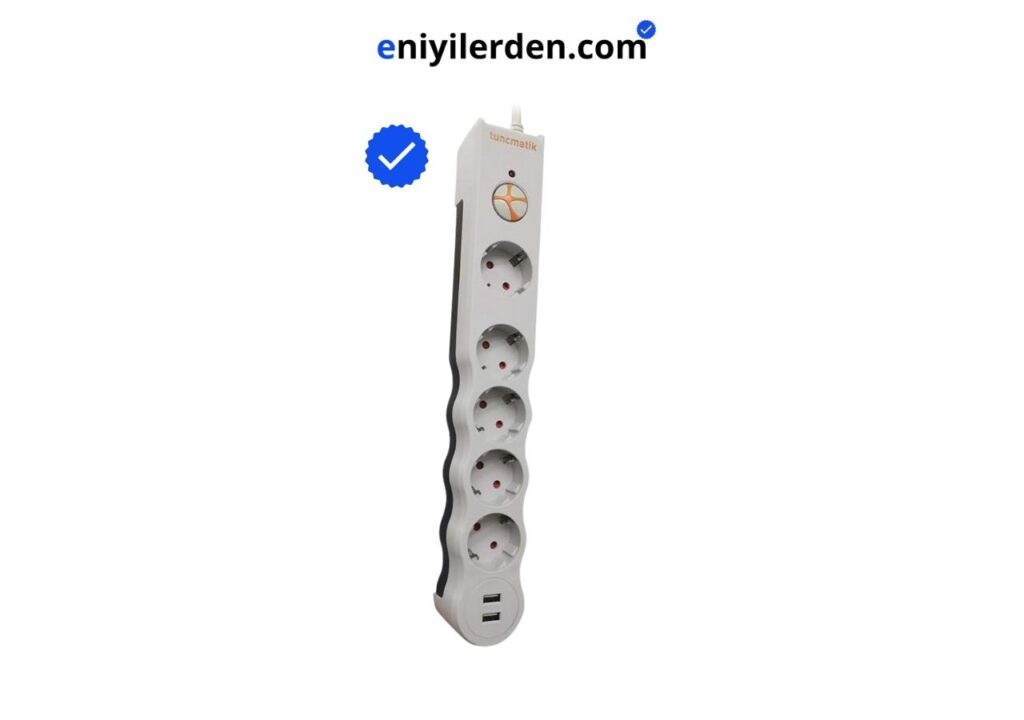 Tunçmatik Powersurge 5+ USB Girişli Akım Korumalı Priz TSK5015
