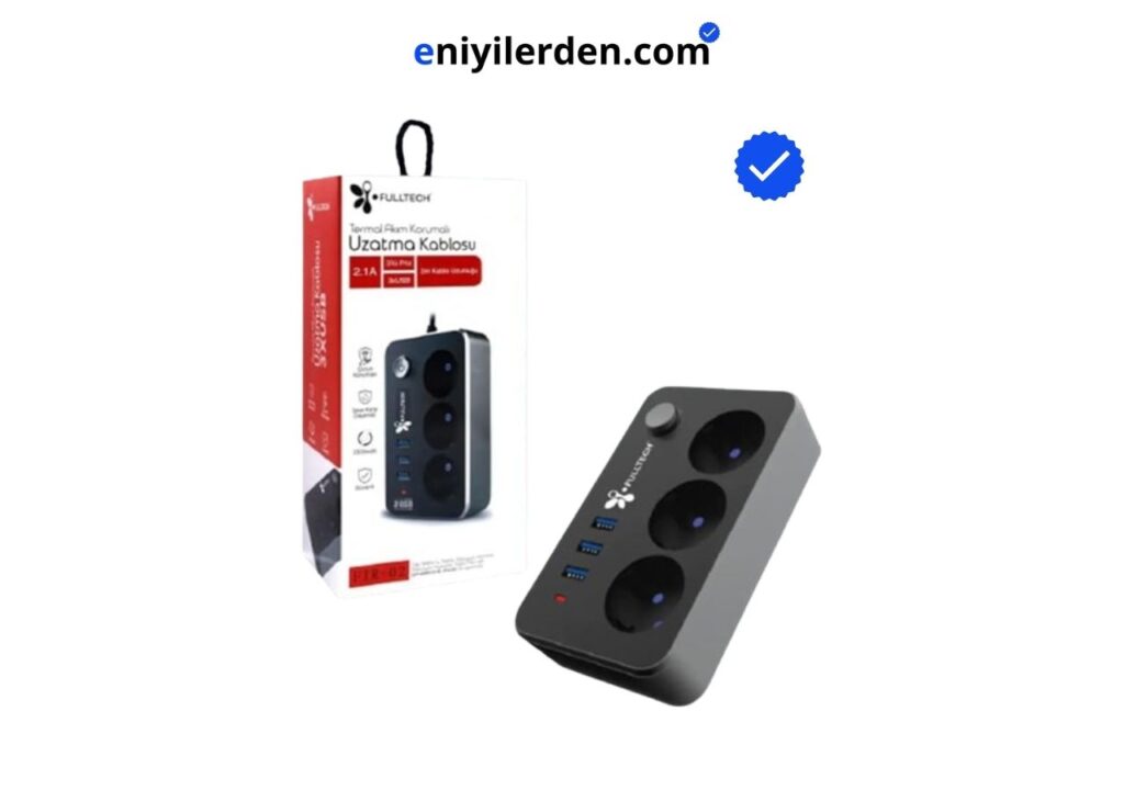 Fulltech Termal Akım Korumalı 3'lü Priz
