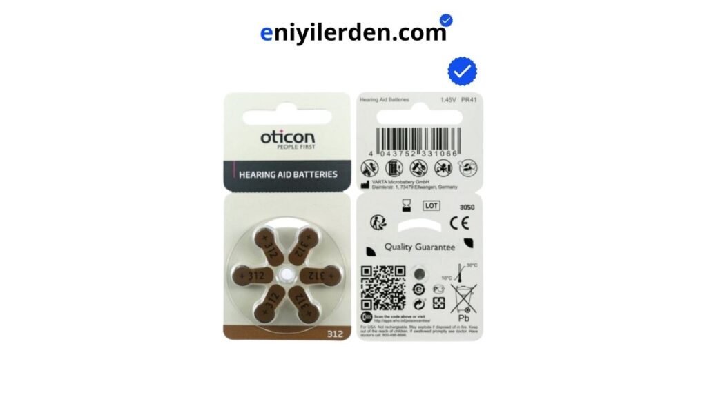 Oticon 312 Numara İşitme Cihazı Pili