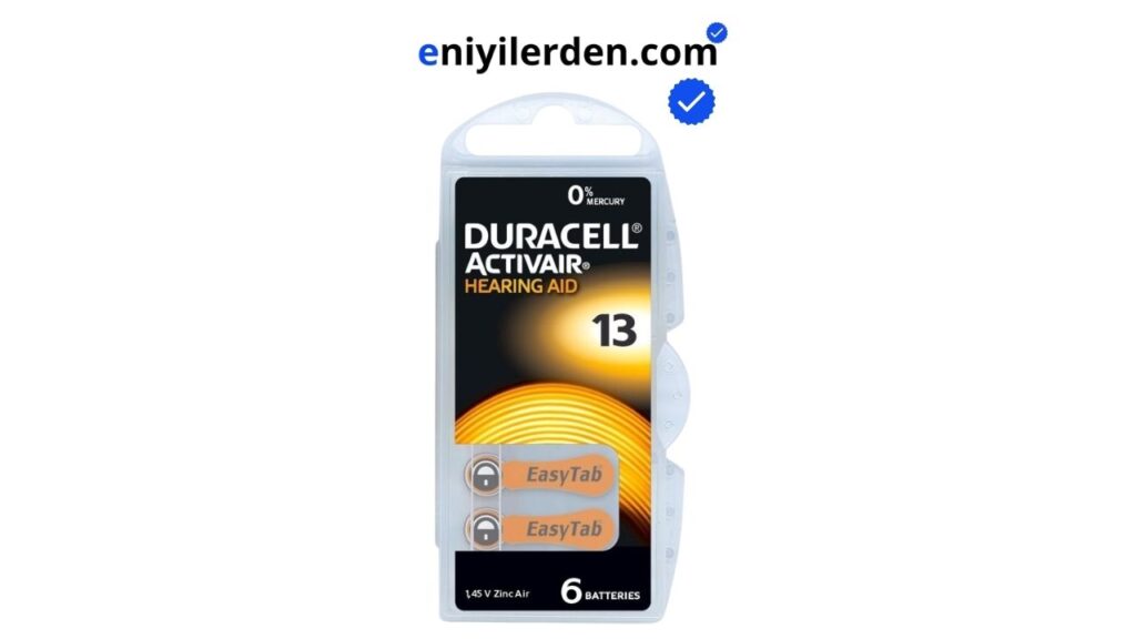 Duracell Activair 13 Numara İşitme Cihazı Pili