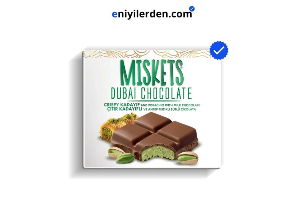Miskets Dubai Çikolatası Antep Fıstıklı Çıtır Kadayıflı 100gr