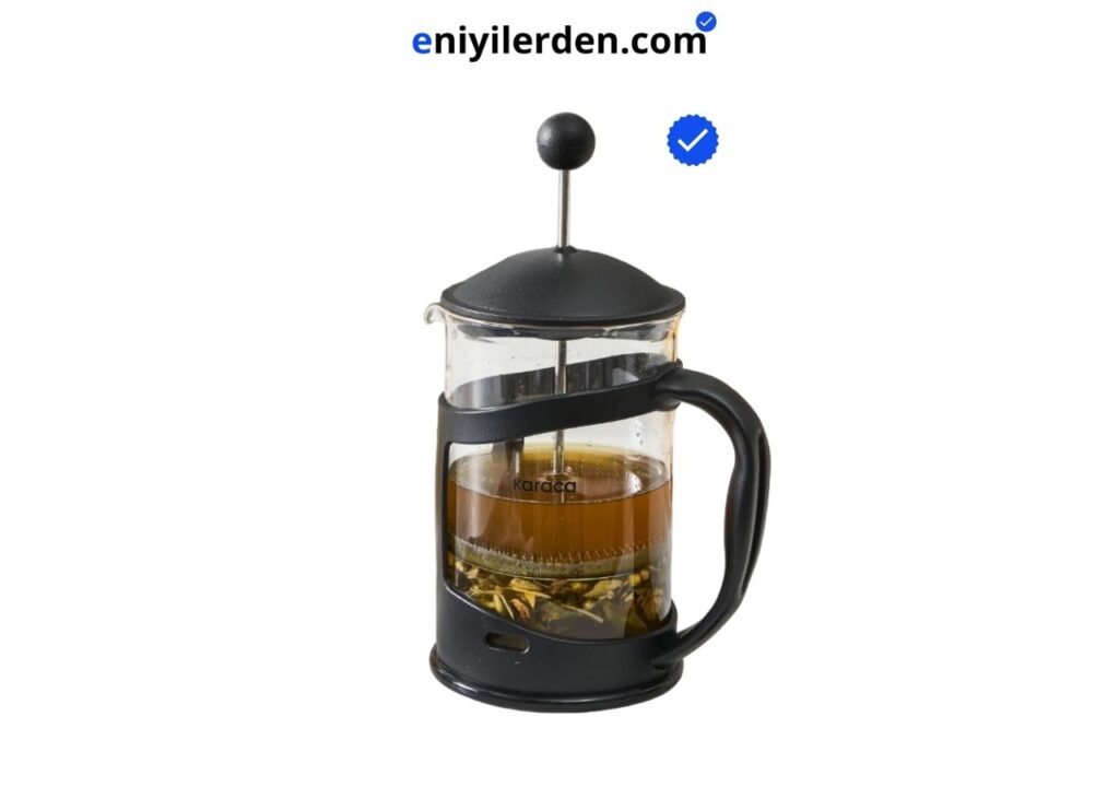 Karaca Coffee Bean Kaşık Hediyeli Borosilikat Cam Siyah French Press 800 Ml