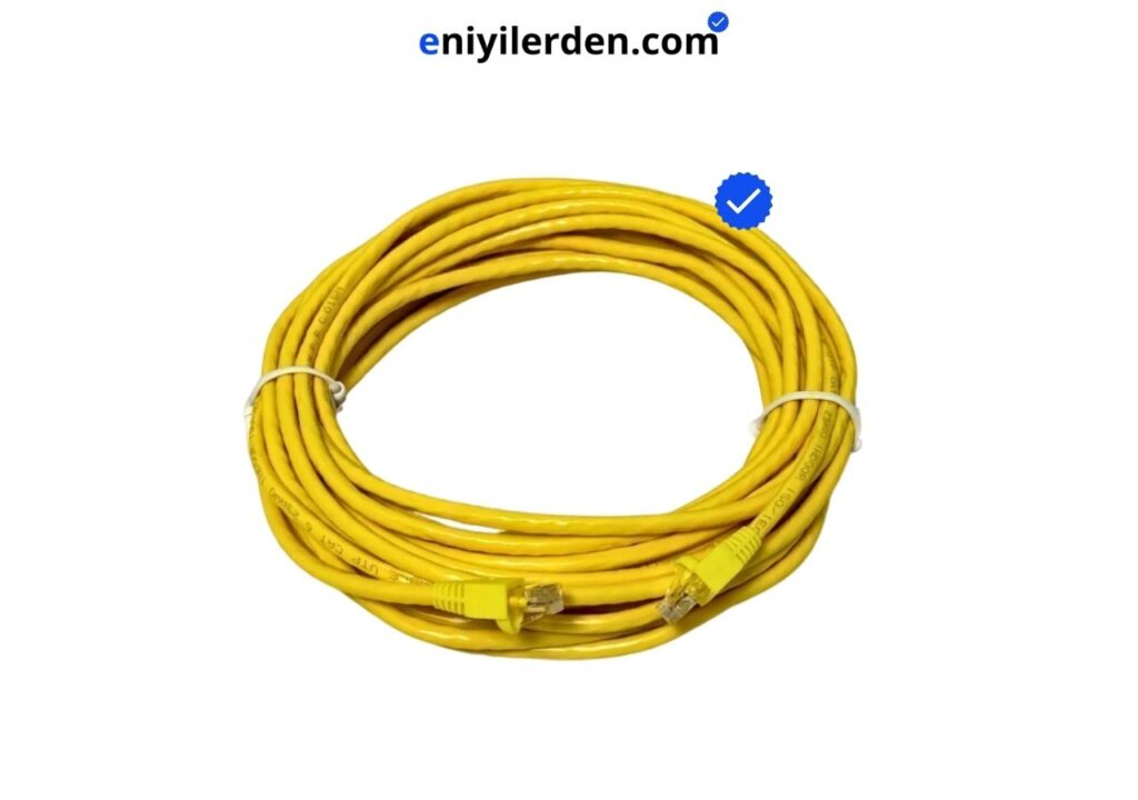 Zerlina 10 Metre Cat6 Sarı Renk Internet Bilgisayar, Modem ,ıp Kamera Rj45 Ethernet Patch Kablo