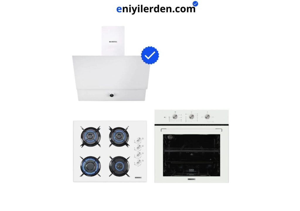 Kumtel Dizayn Beyaz 3'lü Ankastre Set