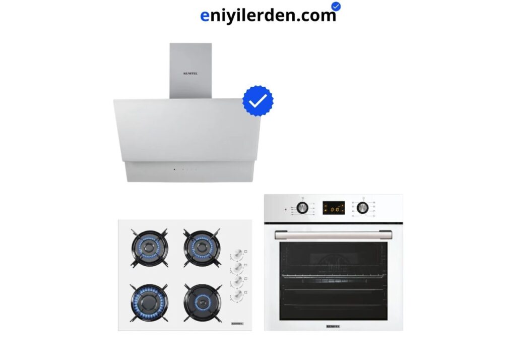 Kumtel Beyaz 3'lü Ankastre Set