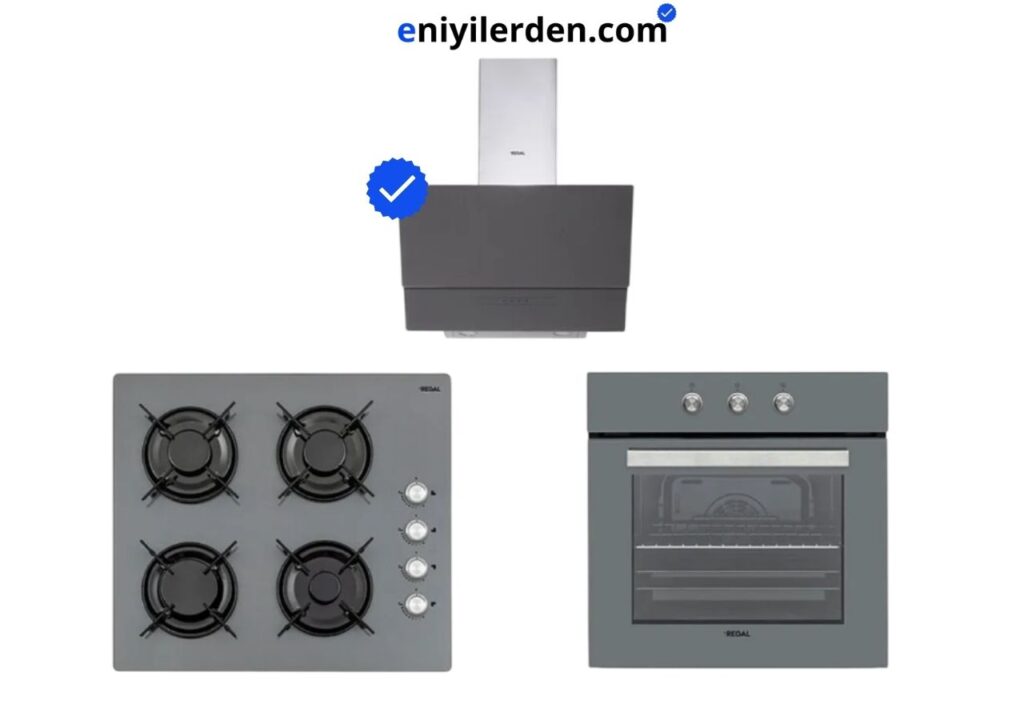 Regal Gri 3'lü Ankastre Set