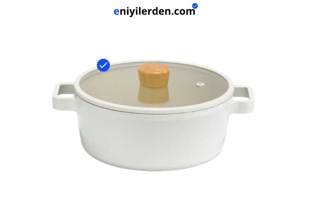 NEOFLAM Fika Cam Kapaklı Alüminyum Döküm Tencere | 22 Cm X 9 Cm