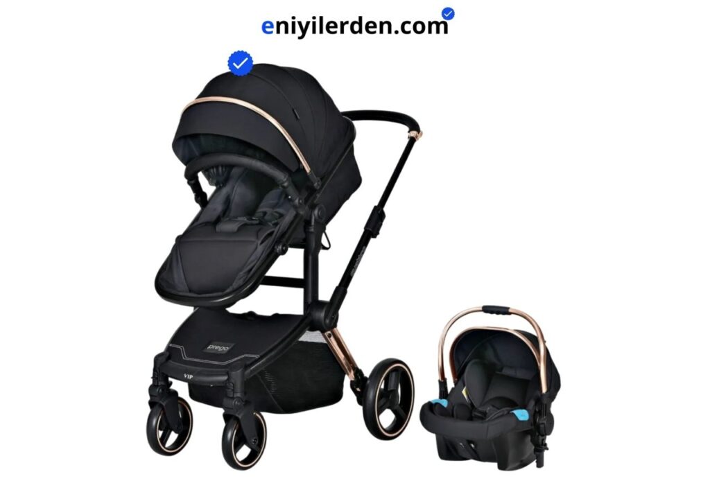 Prego Siyah Quattro Vip Travel Bebek Arabası 2079