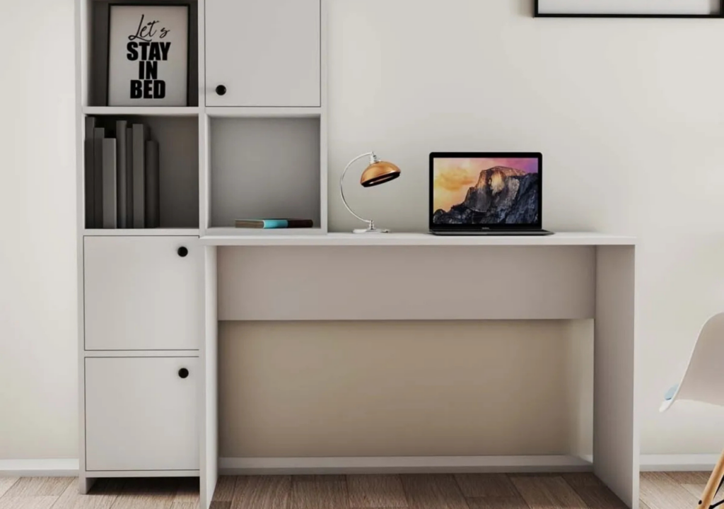 Mezza 1990 Silence Kitaplıklı Çalışma Masası