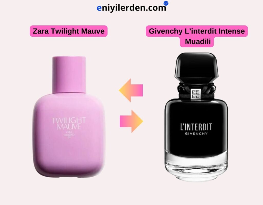 Zara Twilight Mauve - Givenchy L'interdit Intense Muadili