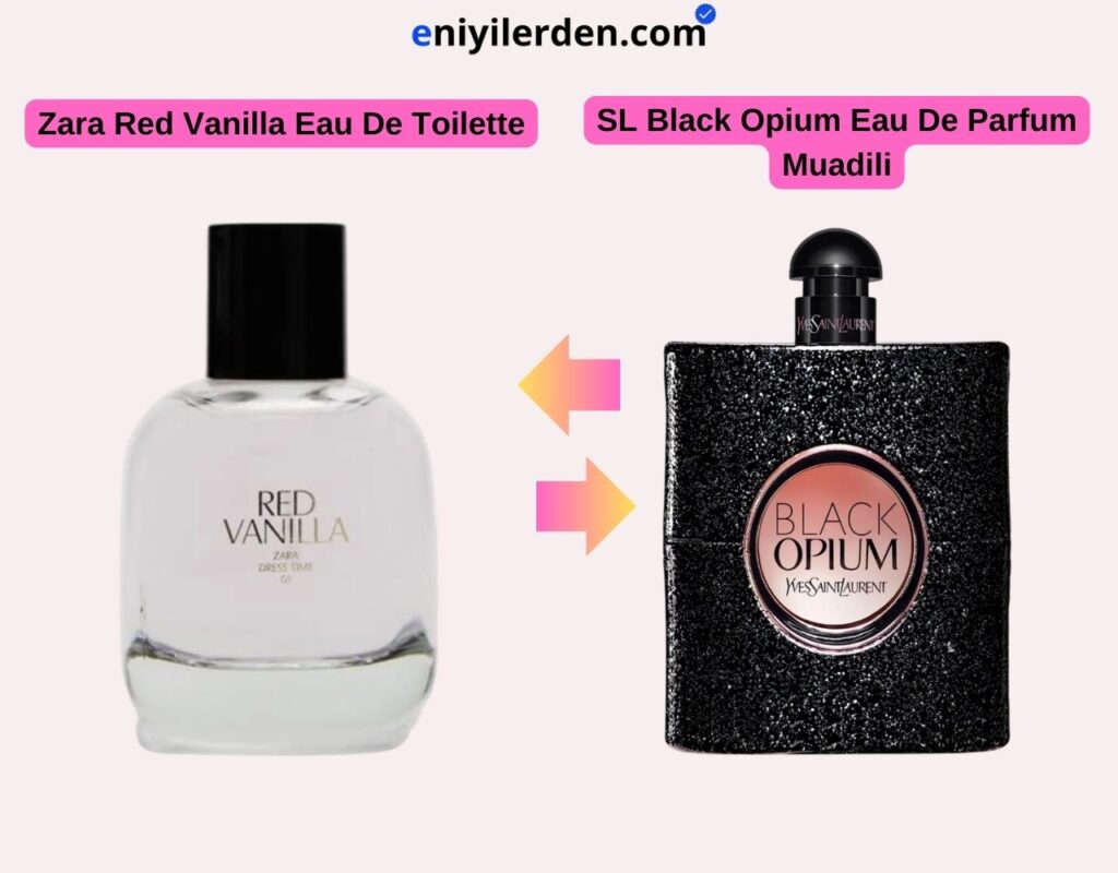 Zara Red Vanilla Eau De Toilette - YSL Black Opium Eau De Parfum Muadili