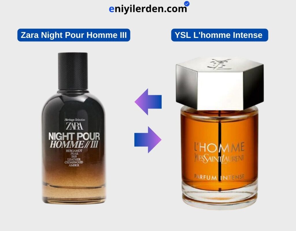 Zara Night Pour Homme III - Yves Saint Laurent L'homme Intense Muadili