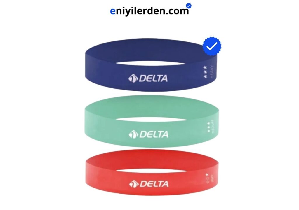 Delta Latex 3’lü Aerobik Pilates Direnç Bandı
