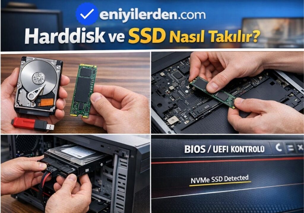 Harddisk ve SSD Nasıl Takılır