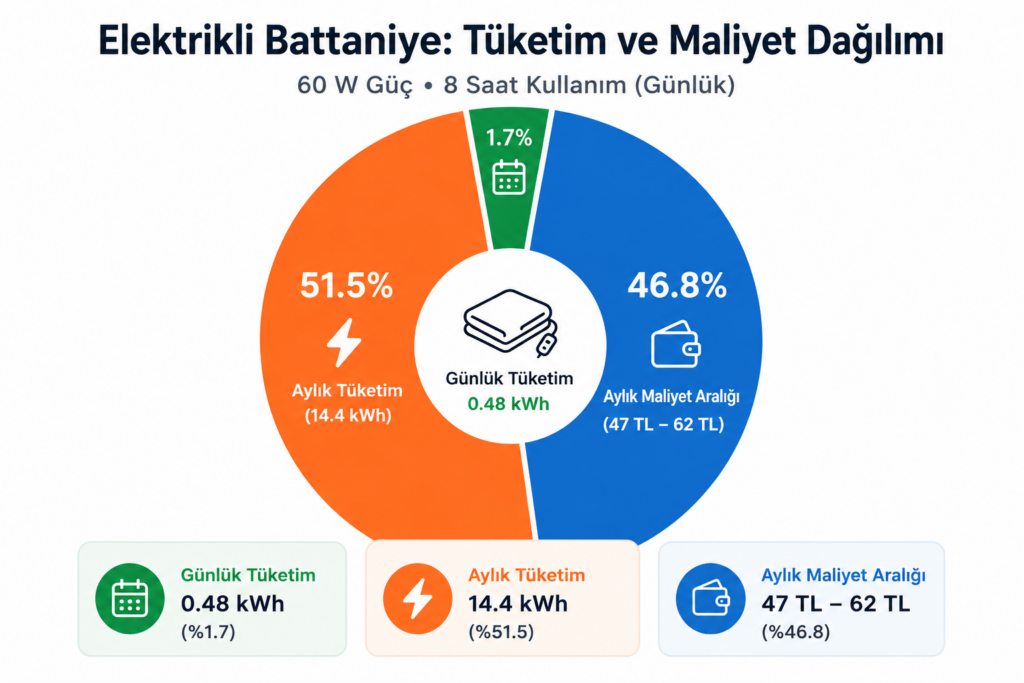 Elektrikli Battaniyenin Elektrik Faturasına Etkisi