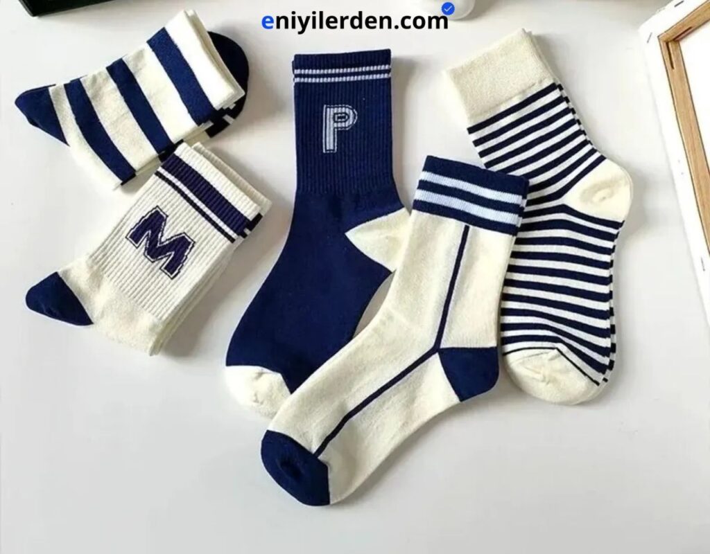 Çorap Kurdu 5'li Karışık Desenli Unisex Çorap Seti