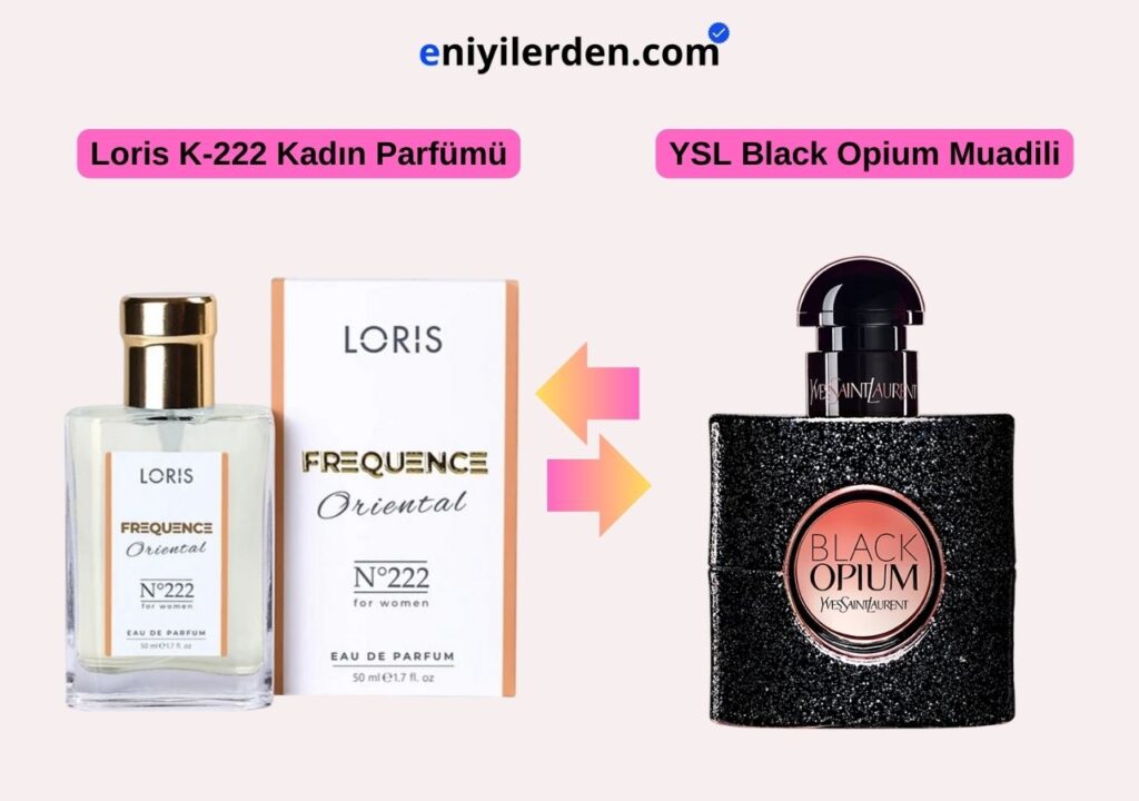 Loris K-222 Kadın Parfümü - YSL Black Opium Muadili