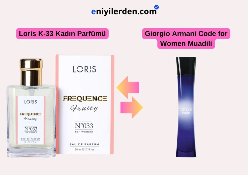 Loris K-033 Kadın Parfümü - Giorgio Armani Code for Women Muadili