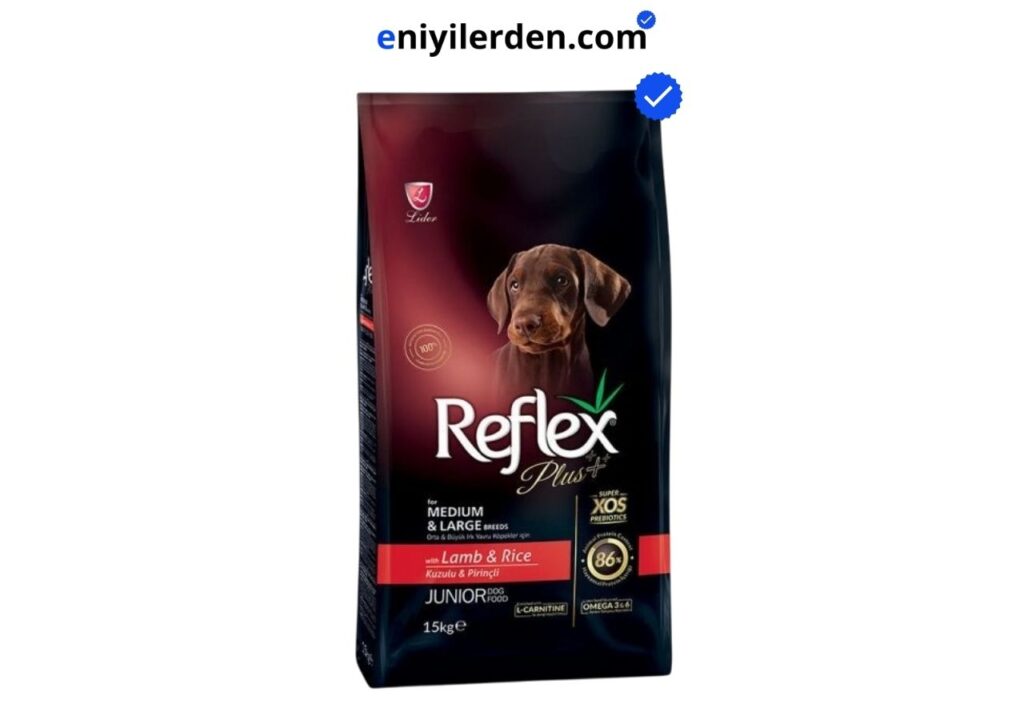 Reflex Plus Kuzu Etli ve Pirinçli Orta ve Büyük Irk Yavru Köpek Maması