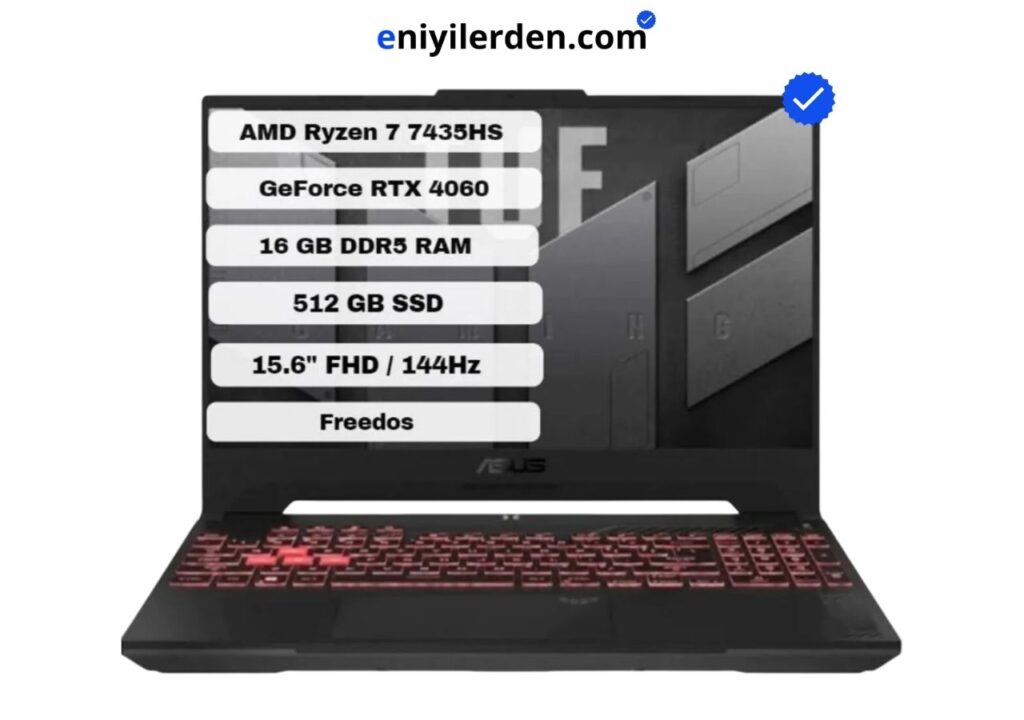 Asus TUF Gaming A15 FA507NVR-LP005 (Ryzen 7 7435HS, RTX 4060, 16GB RAM, 512GB SSD, FHD)
