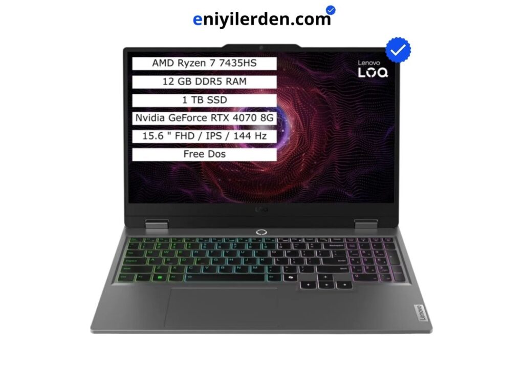 Lenovo LOQ 15ARP9 83JC000UTR321 (Ryzen 7 7435HS, RTX 4060, 32GB RAM, 1TB SSD, FreeDOS)