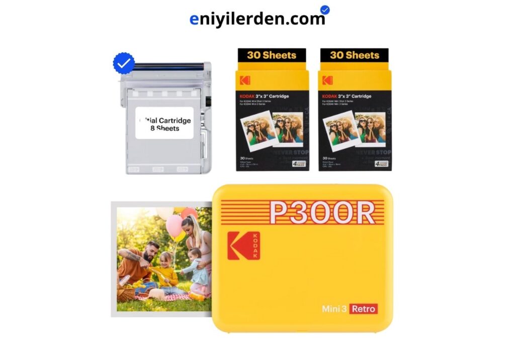 Kodak P300 Mini 3 Retro Fotoğraf Yazıcısı