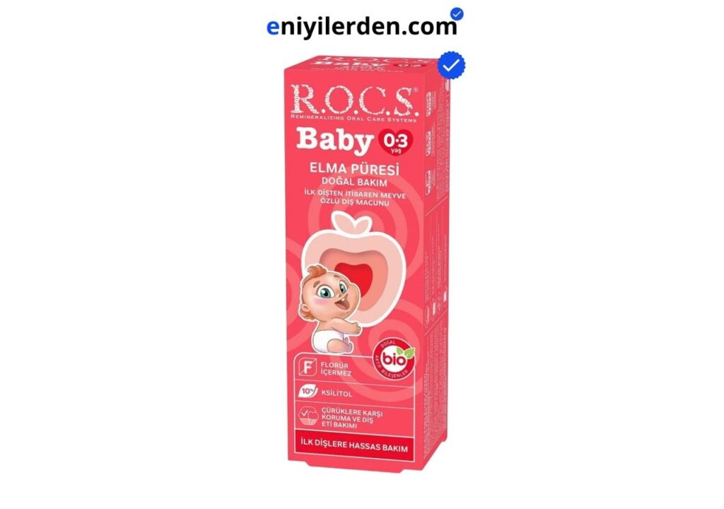 Bebek Diş Macunu - R.O.C.S. Elma Püresi Florürsüz Diş Macunu