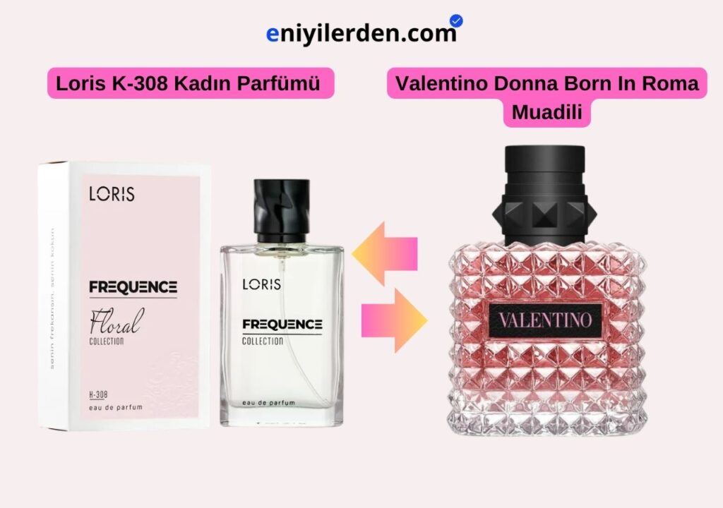Loris K-308 Kadın Parfümü – Valentino Donna Born In Roma Muadili