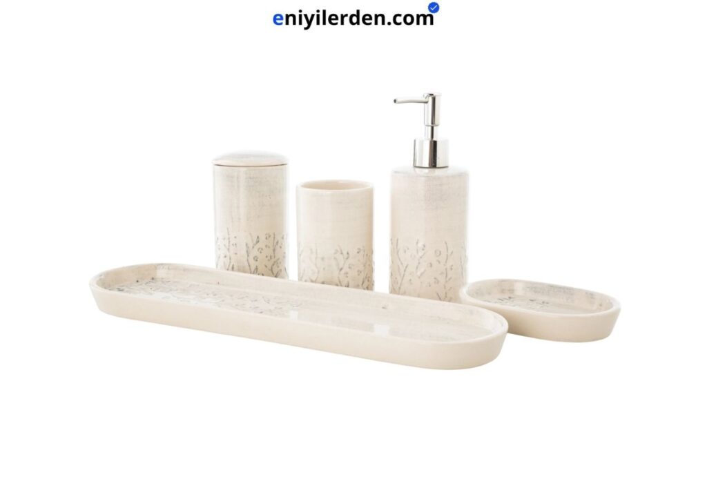 Mudo Home Florista 5'li Kutulu Banyo Seti