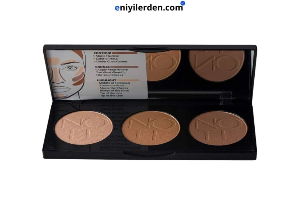 Note Cosmetics Perfecting Contouring Powder Palette 02 Medium to Dark