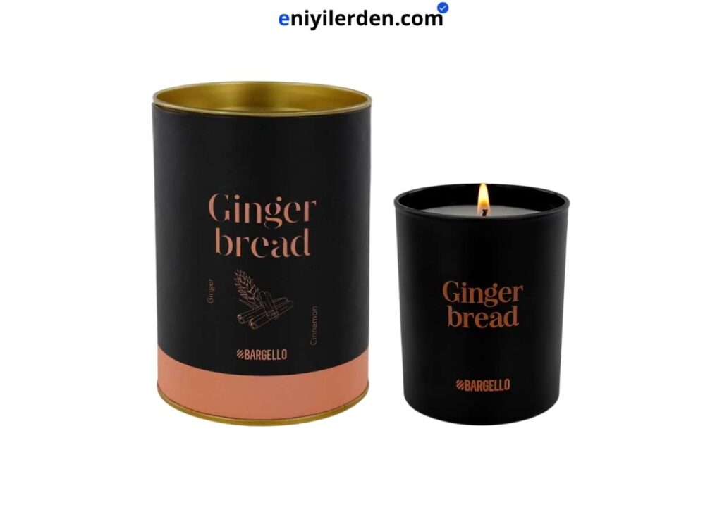 Bargello Gingerbread Dekoratif Bardak Mum